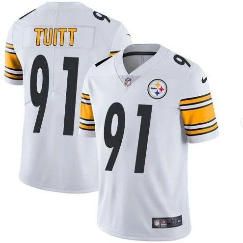 Men Pittsburgh Steelers #91 Stephon Tuitt Nike White Limited NFL Jersey